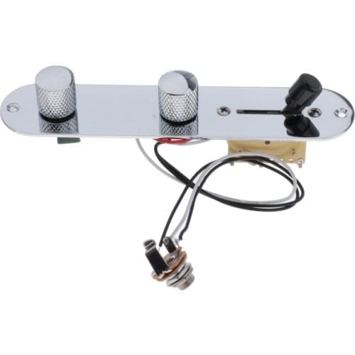 Chromed Loaded 3-way Control Disc Control Plate For Telecaster Electric Guitars
