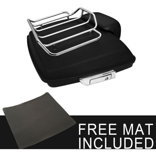 Motorcycle Matt Black Razor Pack Trunk Backrest Rack For Harley Tour Pak Touring Road King Street Glide Road Glide 2014-2020