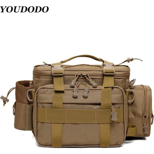 Multifunctional Fishing Tackle Bags,Outdoor Waterproof Wear-Resisting Camouflage Single Shoulder Bag,Unisex 6colors Storage Bags
