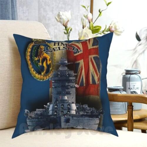 " Hms Nelson " Pillow Case Printed Home Soft Throw Pillow Idea Ships Warships Royal Navy Great Britain England Online