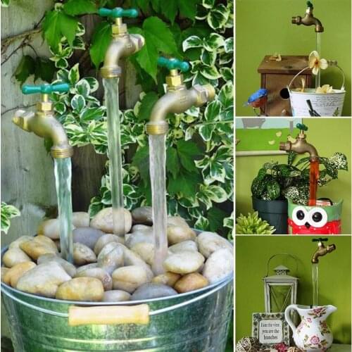 Invisible Flowing Spout Watering Can Fountain Zinc Alloy Floating Tap Fountain for Home Garden Courtyard Decoration CLH@8