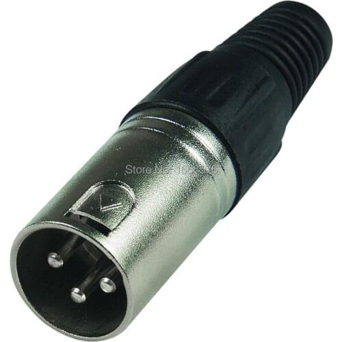 Wholesale 400pcs/lot XLR 3Pin Cannon Connector XLR Male MIC Audio connector-YA5002