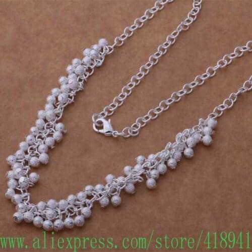 Silver Plated Necklace, Silver Plated fashion jewelry Light grapes /eyeanpla bzgakqna AN745
