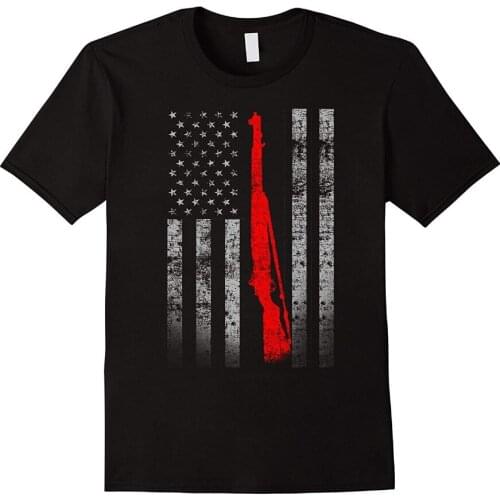 M1 Garand Flag Shirt - Red M1 Garand On Us Flag100% Cotton Mens Summer Sale 100 % Cotton T Shirt Funny Tee Shirts T-Shirts