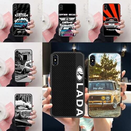Russian lada AvtoVAZ Volga Car Phone Case For iphone 5 5S SE 2 6 6S 7 8 11 12 Mini Plus X XS XR Pro Max black luxury back art
