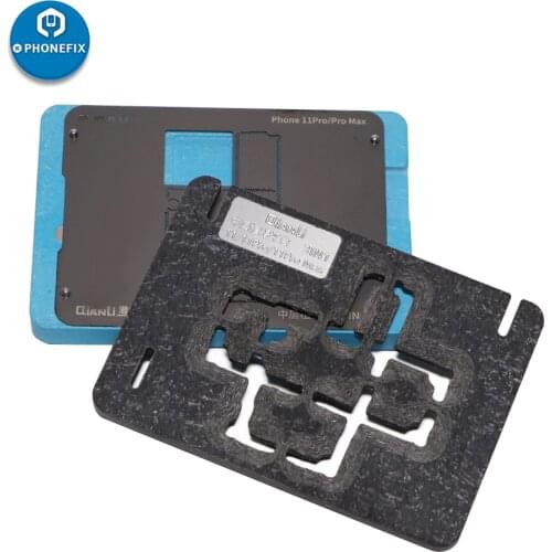 QianLi Middle Frame Reballing Platform BGA Reballing Stencil Planting Table for iPhone 11/11Pro/11 Pro Max Motherboard Fixture