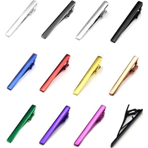 Tie Clip Stainless Steel 60mm Mens Fashion Metal Clasp Holder Bar Pin Wedding