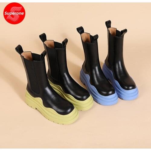 Women Ankle Boots PU Leather Woman Shoes Brand Designer Chelsea Boot Female Platform Slip On Short Boot Lady Fashion Shoe Autumn