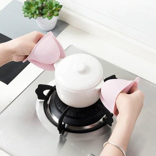 1 Pcs Silicone Thickened Heat Resistant Oven Mitts Baking Gloves Insulated Heat Pot Plate Clip Kitchen Cooking Gadgets