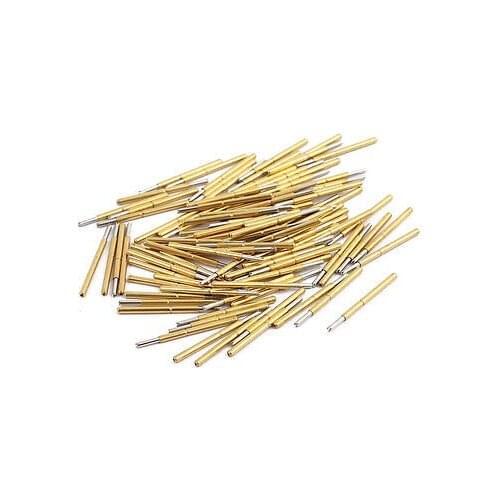 100pcs P75-Q1 1.0mm Dia 16mm Length Metal Spring Pressure Test Probe Needle
