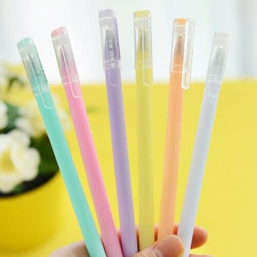 3pcs BZNVN Kawaii Stationery small fresh jelly nude pen plain full needle colorful appearance of smooth good-looking