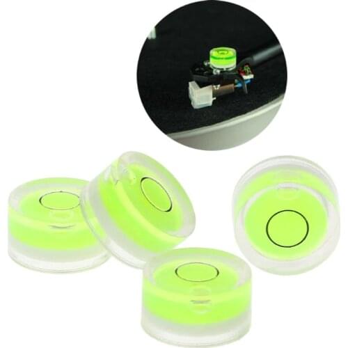 4Pcs/Bag 12x6MM Turntable Player Leveler LP Vinyl Record Spirit Bubble Degree Tonearms Set-up Level for Phono Cartridge Needle