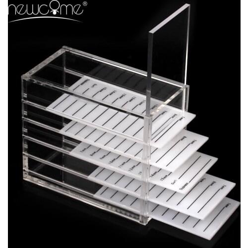 5 Layer Transparent Eyelash Extension Storage Box Acrylic Lash Pallet Holder Case Grafting Eyelash Display Stand Makeup Tools