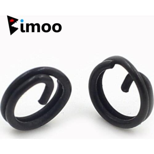 50 PCS/Pack Matt Black Split Rings for Carp Fishing Tools Double Loop Carp Fishing Rig Terminal End Tackle Fishing Accessories