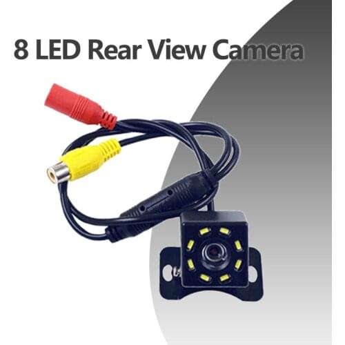 8 LED Universal Car Rear View Camera Night Vision Backup Parking Reverse Camera HD Color Image Waterproof 170 Wide Angle