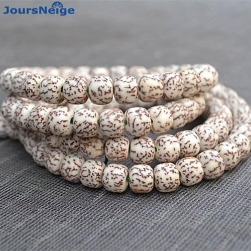 Corn Blood Silk Natural Bodhi horn hole high density gold line hand string 108 beads bracelet Necklace DIY Buddhism Jewelry