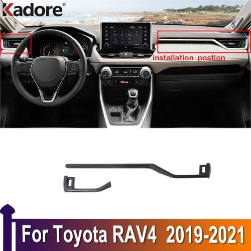 For Toyota RAV4 RAV 4 2019 2020 2021 Accessories Carbon Fiber Front Side Air Condition Air Vent Outlet Cover Trim Sticker