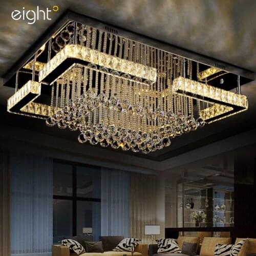 Modern LED Ceiling Lights K9 crystal luminaires illumination home fixtures living room Ceiling lamps bedroom Ceiling lighting