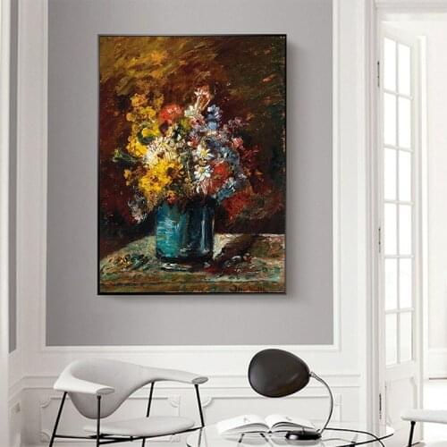 Artist Adolphe Monticelli Different Flowers Oil Painting on Canvas Posters and Prints Cuadros Wall Art For Home Decoration