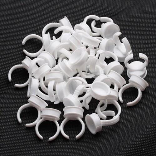 THINKSHOW 100pcs/Lot Glue Rings for Eyelash Extension Individual Eye Lashes Glue Holders Beauty Makeup Tools