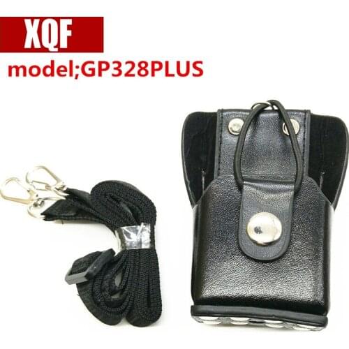XQF Leather case holder for motorola gp328plus, gp338plug ,gp344,gp388 etc walkie talkie