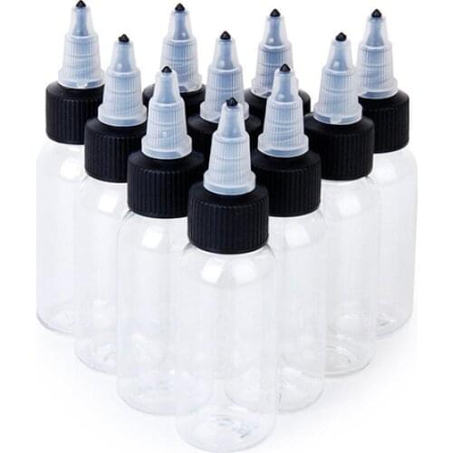 Tattoo Ink Cup 10Pcs 30ml Empty Bottles Tattoo accesories Pigment Body Art Drawing Making Tool Travel Set Essential oil Bottle