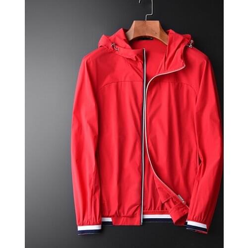 21N Red Male Jacket Autumn 21N Raglan Sleeve Thin Zipper Mens Jackets And Coats Hight Quality Slim Fit Elastic Youth Man Jackets