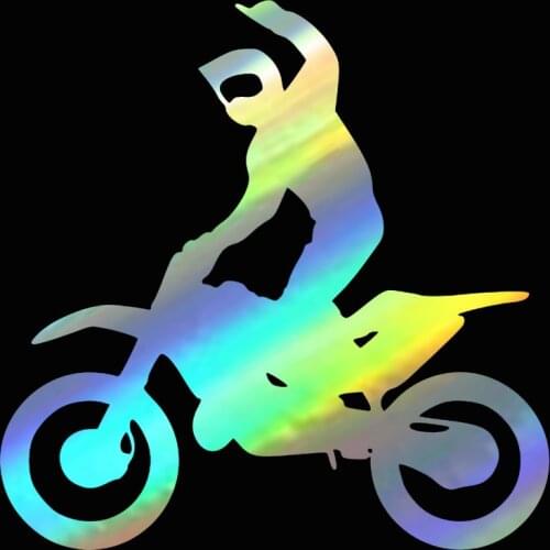 WaveHands 13.8*13.8CM Cool Stickers Motocross Racing Track Fashion Personality Cartoon Vinyl Decals Motorcycle Car Styling