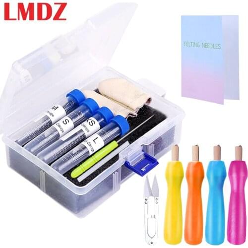 LMDZ Felting Needles Felting Tools Needle Felting Tools DIY Craft Felt Tools Wool Felt Needles DIY Supplies Felting Storage Box