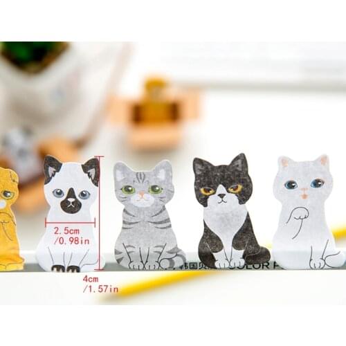 Cute Kitty House Cat Dog Bookmark Sticker Sticky Notes Paper Pad Bookmarks