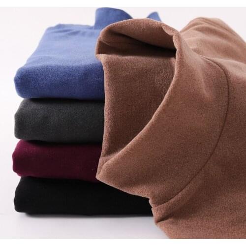 Mens high collar thermal underwear seamless long sleeve plus velvet autumn clothes thickened bottoming shirt
