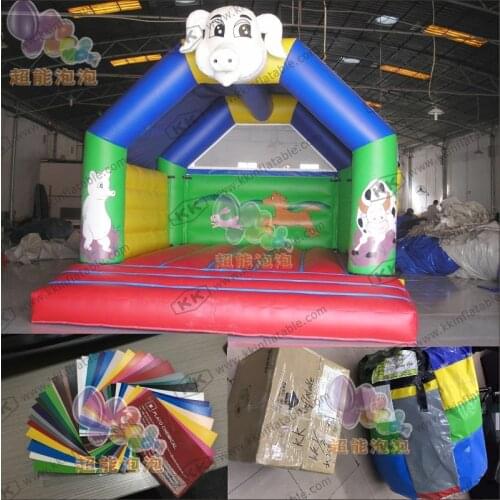 Inflatable dog/pig/rabbit/elephant cartoon bouncer house, inflatable jump castle for kids