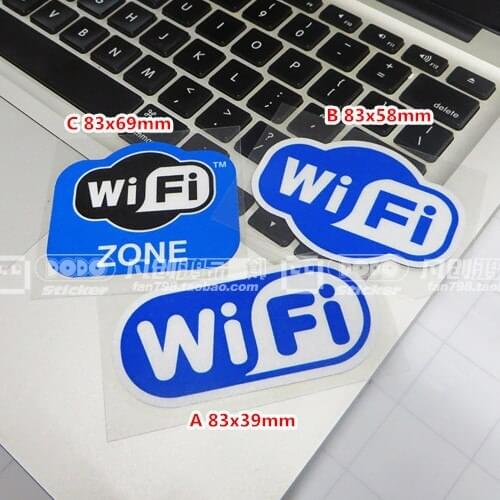Car Styling Funny Wifi Zone Motorcycle Car Window Sticker Decals Reflective