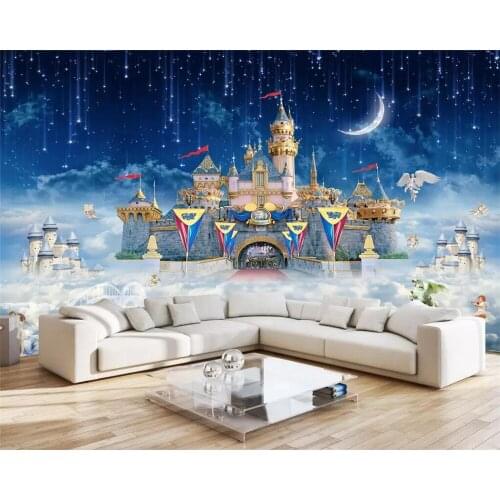 Beibehang Custom wallpaper fantasy sky castle children room sci-fi starry background wall living room bedroom mural 3d wallpaper