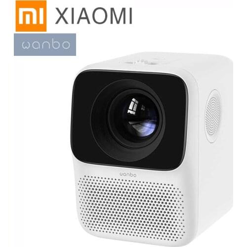 Xiaomi New Wanbo T2 Free LCD Projector LED Support 1080P Vertical Keystone Correction Portable Mini Home Theater Projector Smart