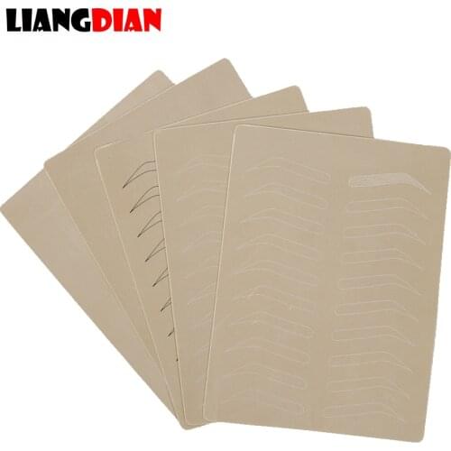 1PC Rubber Practice Skin Fake False Eyebrows Blank Skin Pigment Free For Microblading Permanent Makeup Tattoo Training Learning