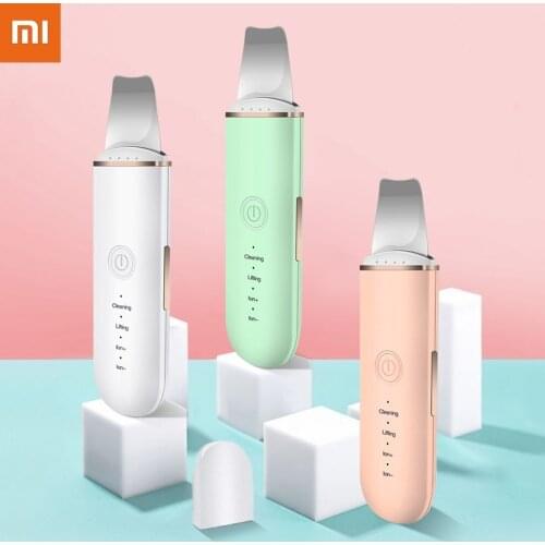 Xiaomi Ultrasonic Skin Scrubber Ion Skin Spatula Blackhead Remover Shovel Clean Cavitation Peeling Facial Lifting Cleaning Brush