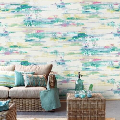 Modern minimalist abstract color wallpaper Bedside TV background hotel room personality water powder PVC waterproof wallpaper