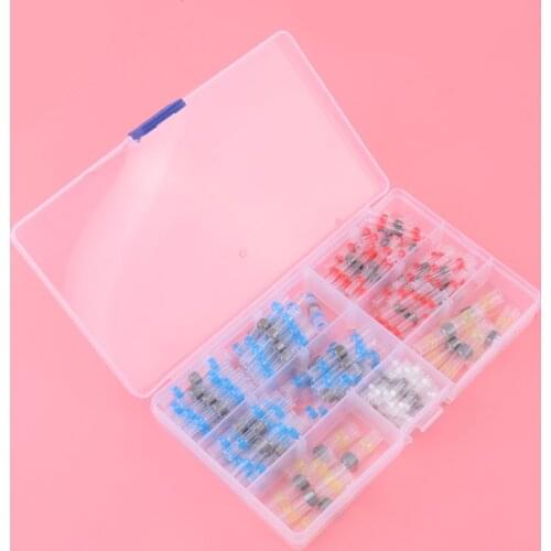 LETAOSK 150 pcs Waterproof Mix Solder Seal Splice Sleeve Heat Shrink Butt Wire Connectors Terminals