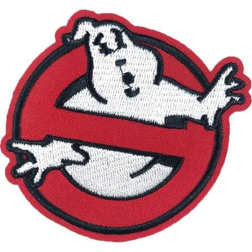 Ghostbusters No Ghost Symbol Funny Cartoon Movie Patch Adult Children Clothing DIY Embroidered Iron on Badge