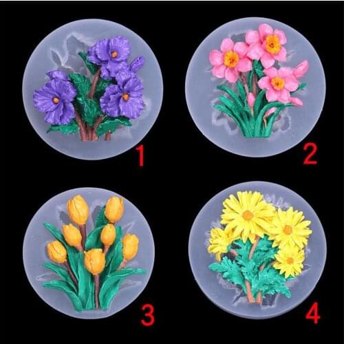 10*1.7CM DIY Sugar Craft Cake Vintage Lavender Silicone Mold Fondant Mold Cake Decorating Tools Gum Paste Mold