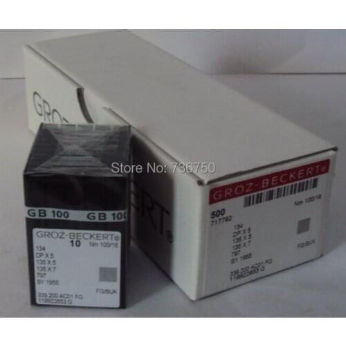 100% original Germany Groz Beckert sewing needles DPX5 Nm 100/16, GB 135X5 / 134 / 135X7/ 500 needles pack, wholesale price