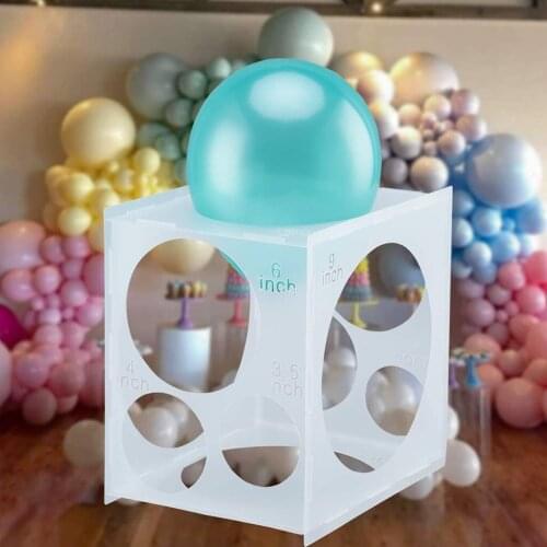 11 Holes Collapsible Plastic Balloon Sizer Box Balloon Size Measurement Tool