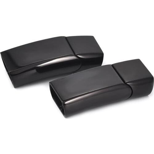 2PCS/SET Magnetic Clasps Stainless Steel Connectors For DIY Leather Bracelet Jewelry Making Components Findings 32.5x13.3mm