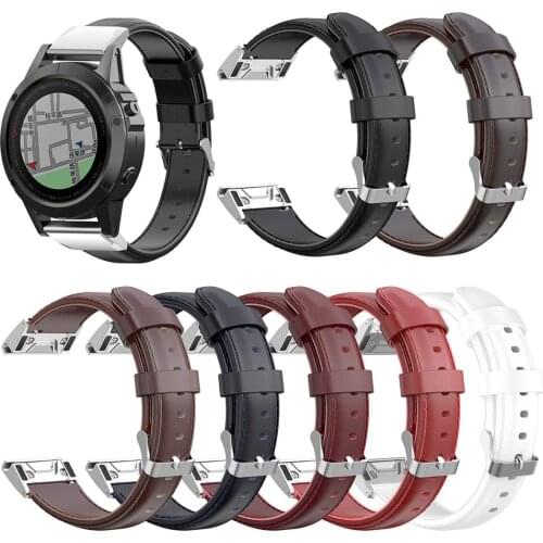 20mm Replacement Watchband for Garmin Fenix6S Fenix5S Fenix5S Plus Smartwatch Oil Wax Genuine Leather Watch Strap Bracelet