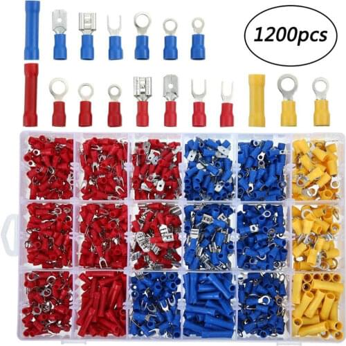 FDD2-250 Female Insulated Electrical Crimp Terminal for 1.5-2.5mm2 Connectors Cable Wire Connector 100PCS/Pack YELLOW