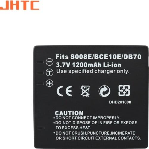 DMW BCE10 DMWBCE10 DB70 CGA-S008E CGAS008E S008E Camera Battery 1200mAh for Panasonic DMC-FS3 FS5 FS20 FX30 FX33 FX35 FX36 FX37