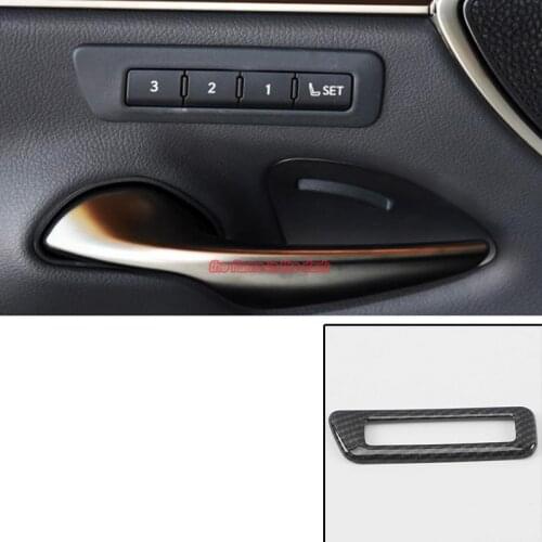 Lsrtw2017 Carbon Fiber Car Seat Memory Switch Frame Trims for Lexus Ux UX200 UX260h 2019 2020 2021 Accessories Auto