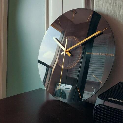 Silent Wall Clock Living Room Glass Clocks Wall Home Decor Creative Modern Big Wall Watch Kitchen Clock