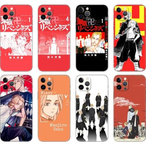 Black tpu case for iphone 5 5s se 2020 6 6s 7 8 plus x 10 XR XS 11 12 mini pro MAX back cover Tokyo revengers